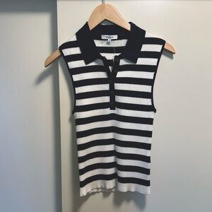 NWT Madewell Navy/White Striped Sleeveless Top